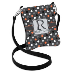 Gray Dots Cross Body Bag - 2 Sizes (Personalized)