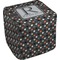 Gray Dots Cube Poof Ottoman (Top)