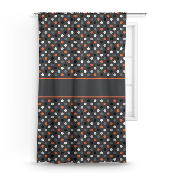 Custom Gray Dots Curtain - 50"x84" Panel