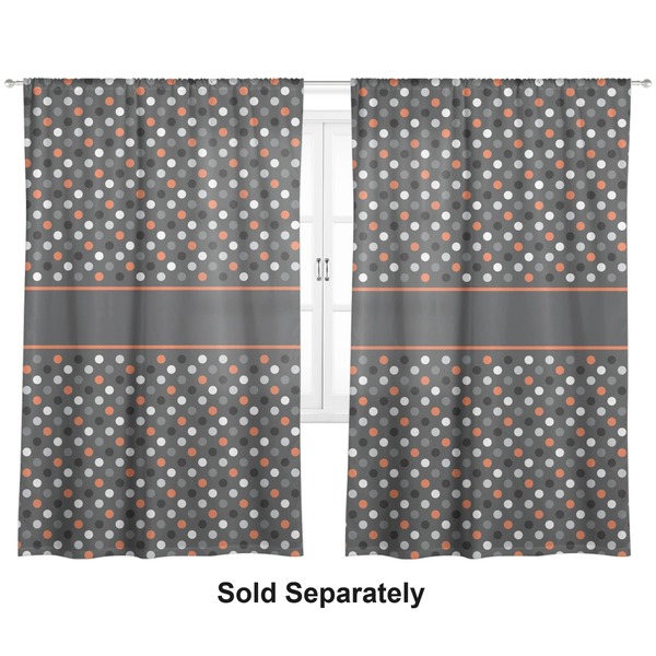 Grey Dots Curtains