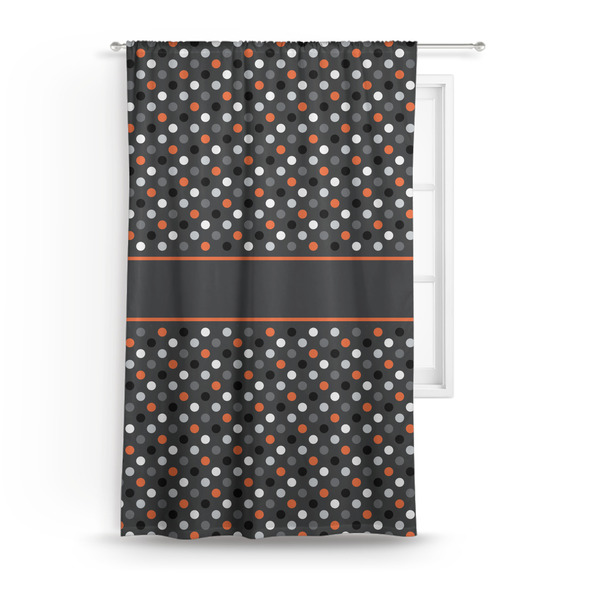Custom Gray Dots Curtain Panel - Custom Size