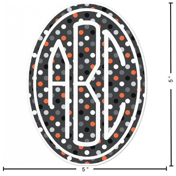 Gray Dots Custom Shape Iron On Patches - L - APPROVAL