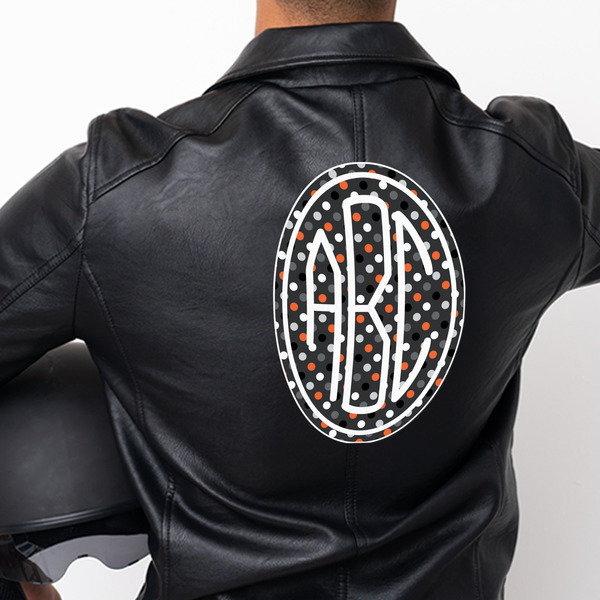 Gray Dots Custom Shape Iron On Patches - XXXL - APPROVAL