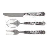 Gray Dots Cutlery Set (Personalized)