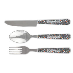 Gray Dots Cutlery Set (Personalized)
