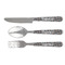 Gray Dots Cutlery Set - FRONT
