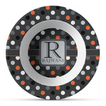 Gray Dots Plastic Bowl - Microwave Safe - Composite Polymer (Personalized)