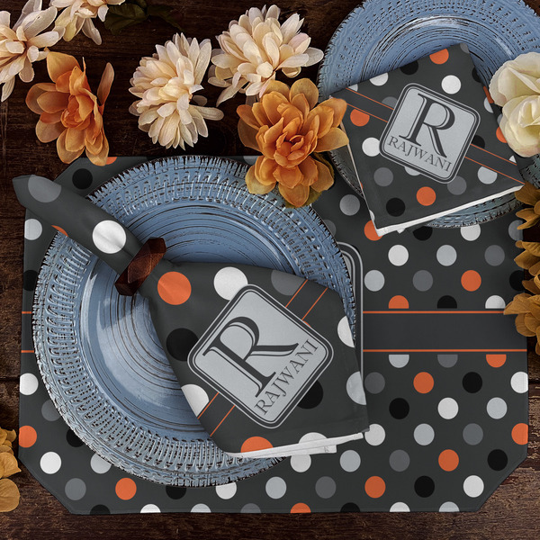 Gray Dots Dining Set