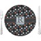Gray Dots 10" Glass Lunch / Dinner Plates - Single or Set (Personalized)