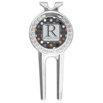 Gray Dots Golf Divot Tool & Ball Marker (Personalized)