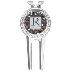 Gray Dots Golf Divot Tool & Ball Marker (Personalized)