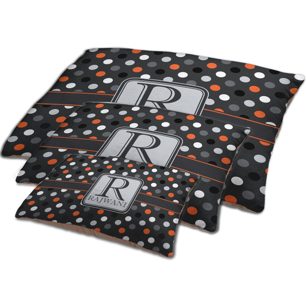 Gray Dots Dog Beds - MAIN (sm, med, lrg)