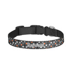 Gray Dots Dog Collar - Large (Personalized)