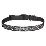 Gray Dots Dog Collar (Personalized)