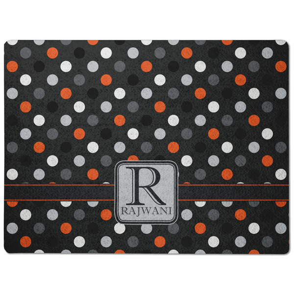 Gray Dots Dog Food Mat - Medium without bowls