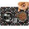 Gray Dots Dog Food Mat - Small LIFESTYLE