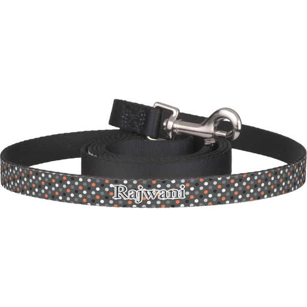 Custom Gray Dots Dog Leash (Personalized)