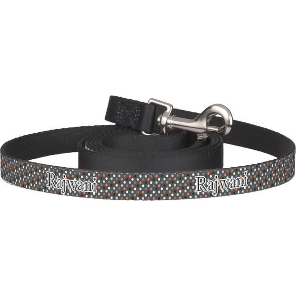Custom Gray Dots Dog Leash (Personalized)