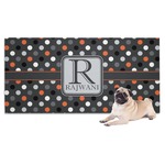 Gray Dots Dog Towel (Personalized)