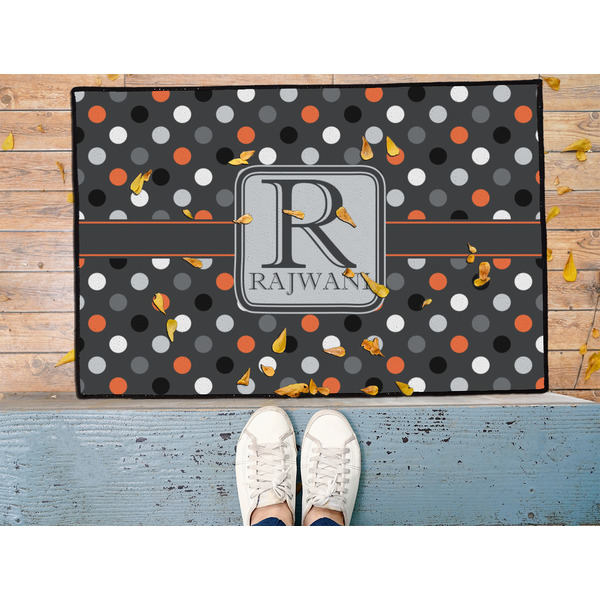 Gray Dots Door Mat - LIFESTYLE (Med)