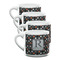Gray Dots Double Shot Espresso Mugs - Set of 4 Front