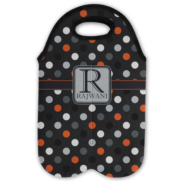 Gray Dots Double Wine Tote - Flat (new)