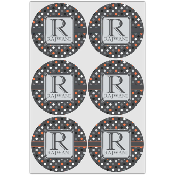 Gray Dots Drink Topper - Large - Set of 6