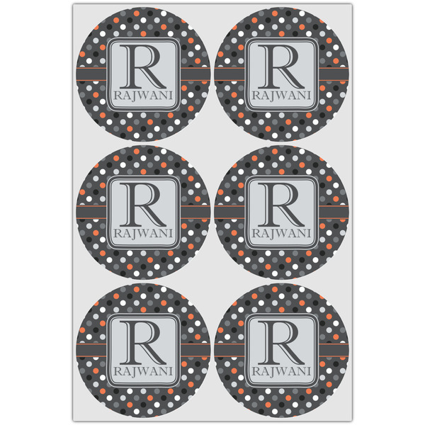 Gray Dots Drink Topper - XLarge - Set of 6