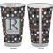 Gray Dots Pint Glass - Full Color - Front & Back Views