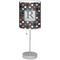 Gray Dots Drum Lampshade with base included