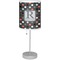 Gray Dots Lamp with Drum Shade (Personalized)