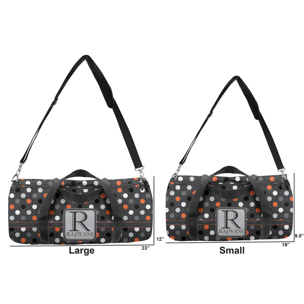 Gray Dots Duffle Bag Small and Large