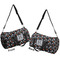 Gray Dots Duffle bag small front and back sides