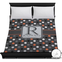 Gray Dots Duvet Cover - Full / Queen (Personalized)