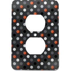 Gray Dots Electric Outlet Plate (Personalized)