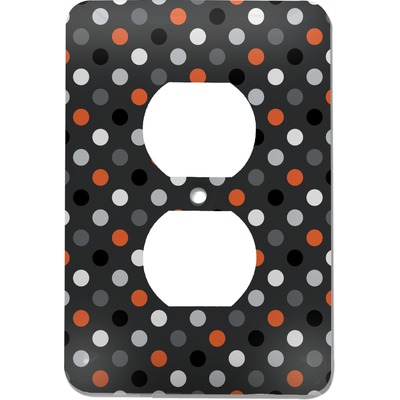 Gray Dots Electric Outlet Plate (Personalized)