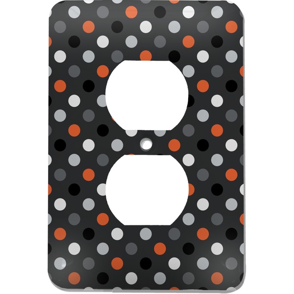 Custom Gray Dots Electric Outlet Plate