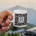 Gray Dots Single Shot Espresso Cup - Single (Personalized)
