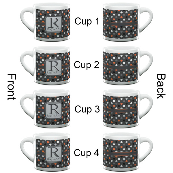 Gray Dots Espresso Cup - 6oz (Double Shot Set of 4) APPROVAL