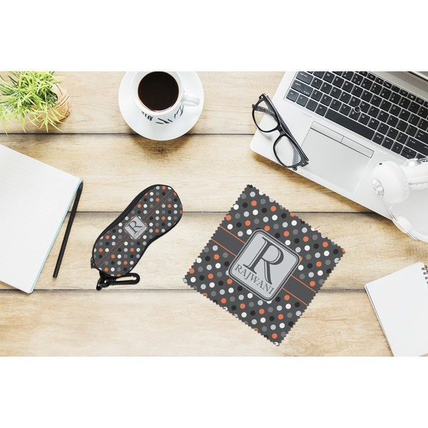 Gray Dots Eyeglass Case and Cloth Set - LIFESTYLE