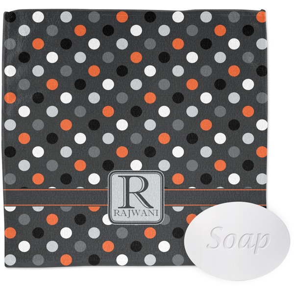 Custom Gray Dots Washcloth (Personalized)