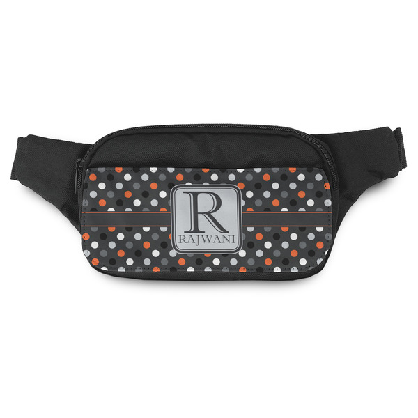 Custom Gray Dots Fanny Pack - Modern Style (Personalized)