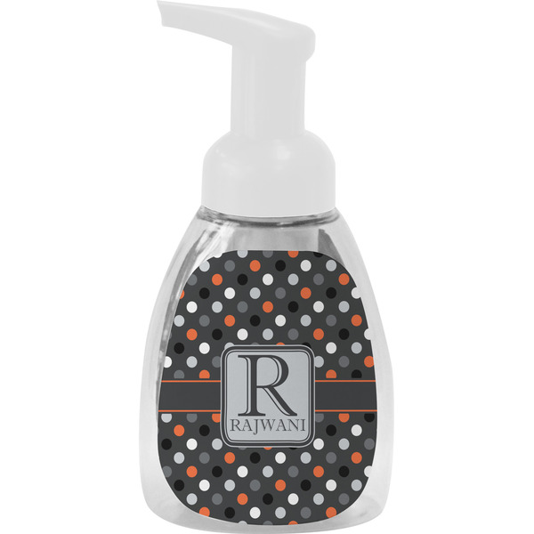Custom Gray Dots Foam Soap Bottle (Personalized)