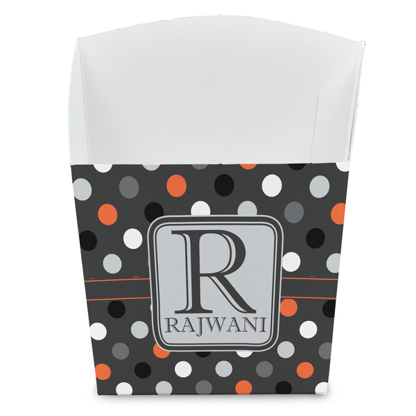 Custom Gray Dots French Fry Favor Boxes (Personalized)