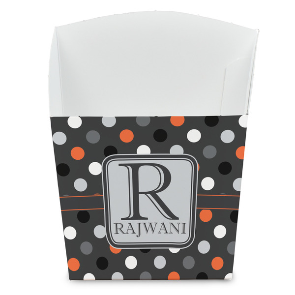 Custom Gray Dots French Fry Favor Boxes (Personalized)