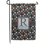 Gray Dots Garden Flag (Personalized)
