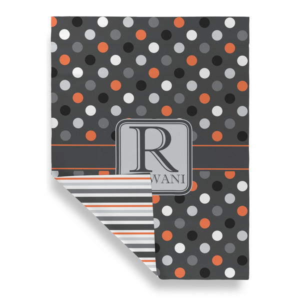 Gray Dots Garden Flags - Large - Double Sided - FRONT FOLDED