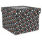 Gray Dots Gift Boxes with Lid - Canvas Wrapped - X-Large - Front/Main