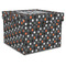 Gray Dots Gift Boxes with Lid - Canvas Wrapped - XX-Large - Front/Main