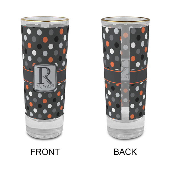 Gray Dots Glass Shot Glass - 2 oz - Single - APPROVAL